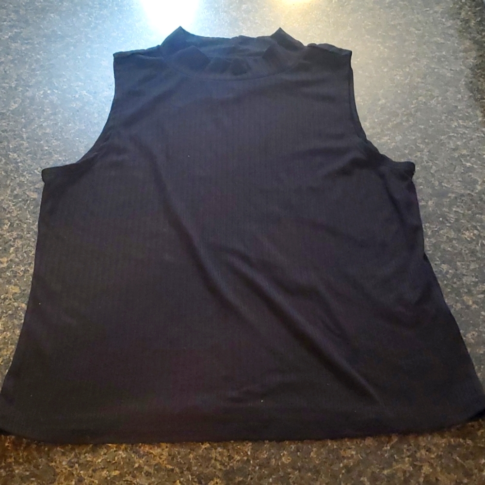 Turtleneck sleeveless top